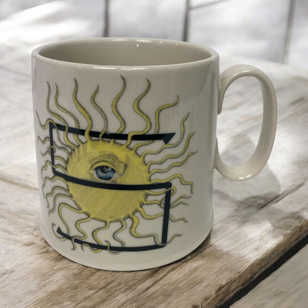 Anthropologie Florence Balducci Monogram Letter Initial S Graphic Sun Eye Mug